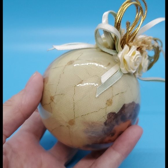 Victorian style Angel rose and ribbons Christmas ornament Shabby Chic - Picture 5 of 5